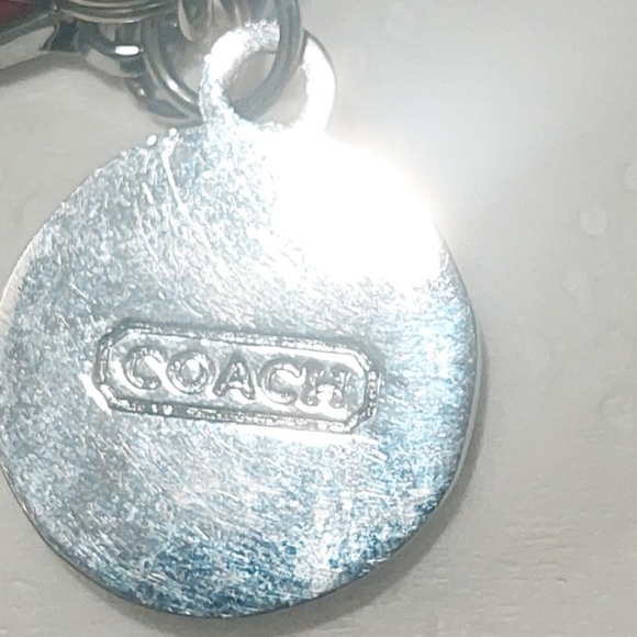 Vintage Coach Charm Classic Perfume Bottle Silvertone RED - Picture 2 of 2